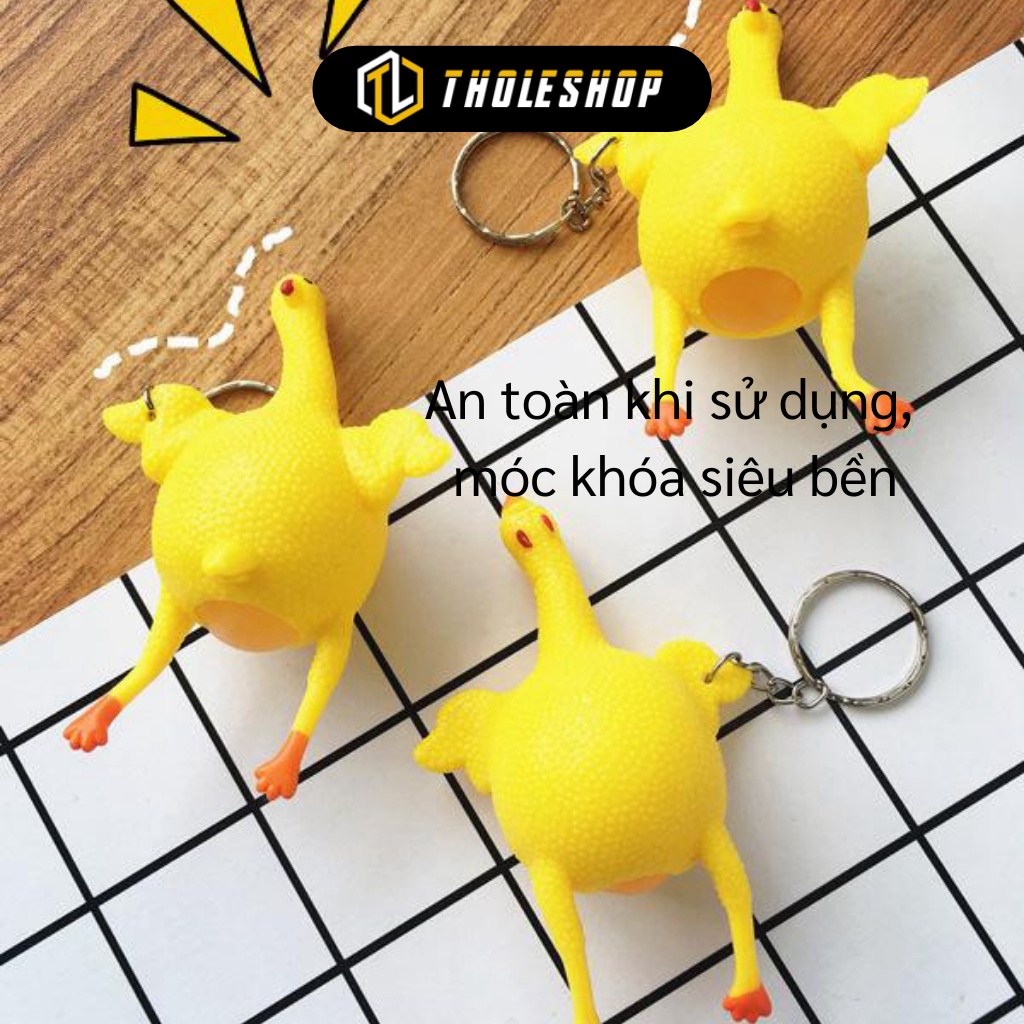 Gà Đẻ Trứng - Móc Khóa Đồ Chơi Gà Đẻ Trứng Giải Tỏa Stress Trang Trí Balo, Chìa Khóa 6198