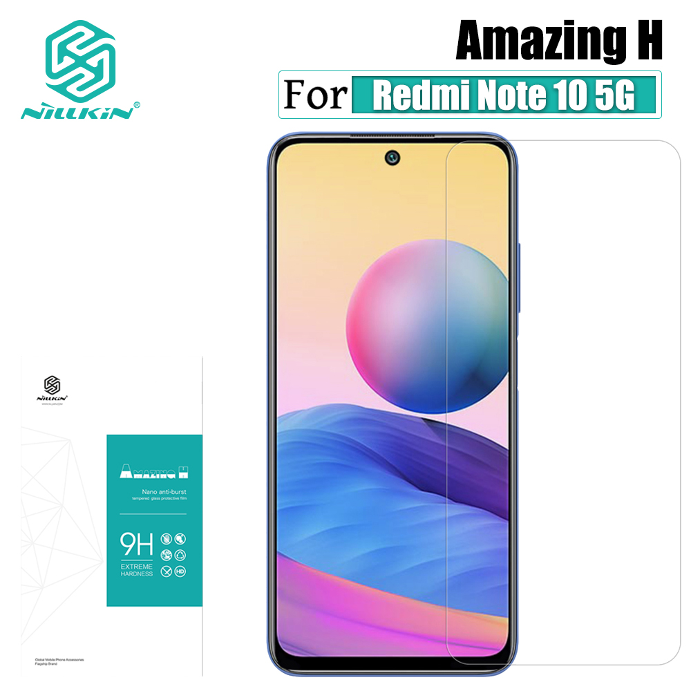 Kính cường lực Nillkin Amazing H 0.33mm 9H trong suốt chống lóa bảo vệ màn hình cho Xiaomi POCO M3 Pro/Redmi Note 10 5G