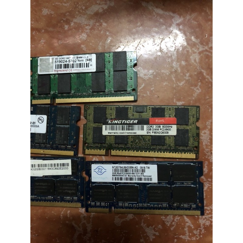 ram laptop ddr2 2gb nhiều hiệu đã test bảo hành dài hạn