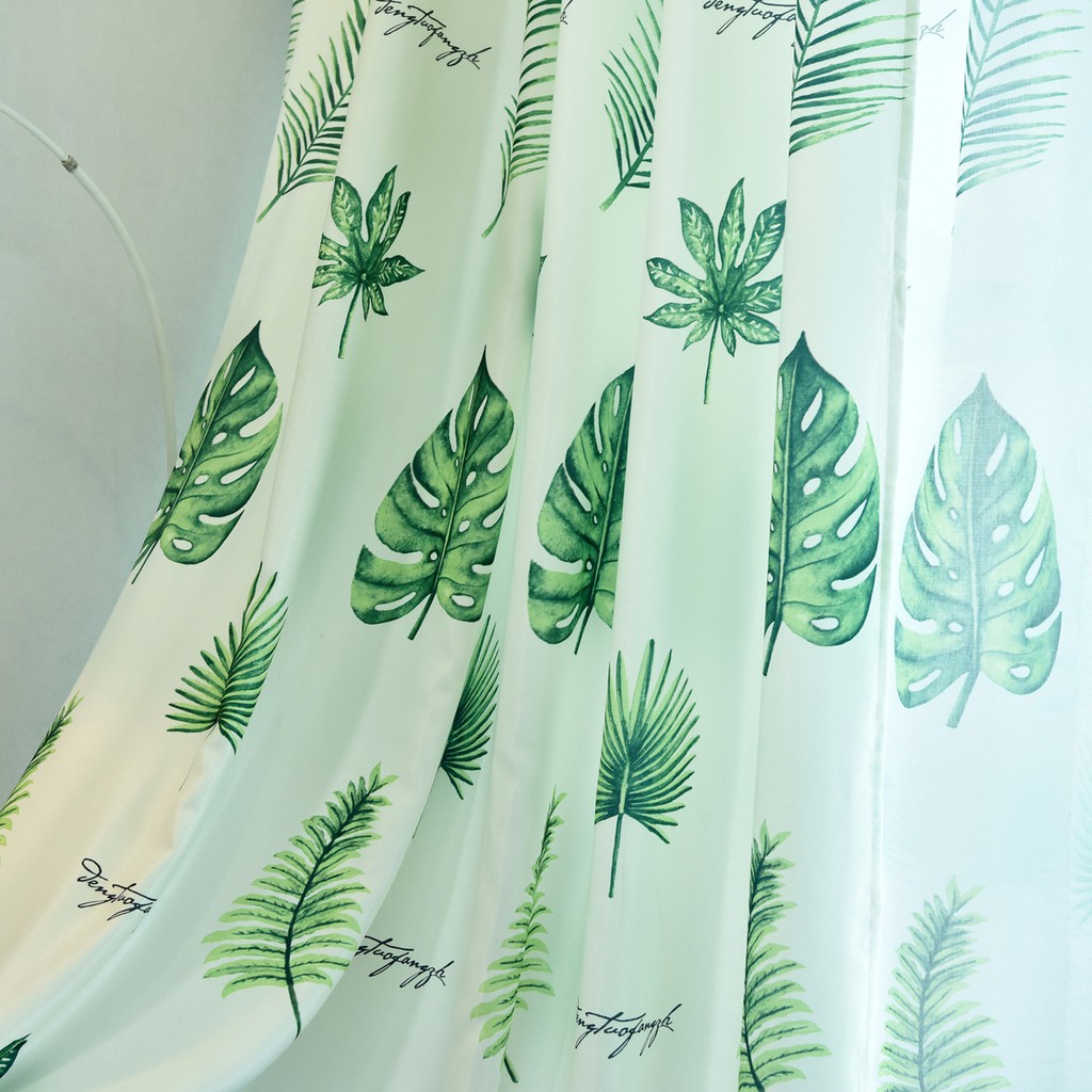 Rèm Cửa Trang Trí Nhà Họa Tiết Lá Cây