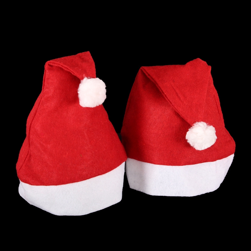 Mũ giáng sinh màu đỏ kiểu ông già Noel cho người lớn và trẻ em