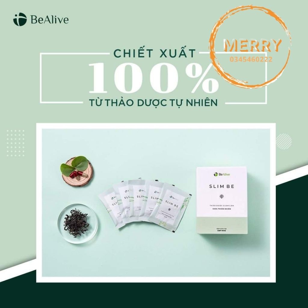 (BEALIVE) Thực phẩm bảo vệ sức khỏe SLIM BE chính hãng giúp giảm 2-3 kí sau 15 ngày