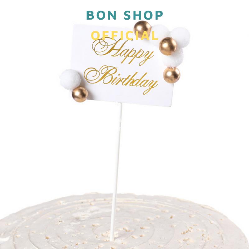 Cổng Topper Dây Treo Happy Birthday Ép Kim Cao Cấp - nhiều mẫu
