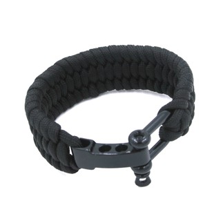 Vòng đeo tay Paracord - Vòng tay sinh tồn mẫu #01 (Màu đen)