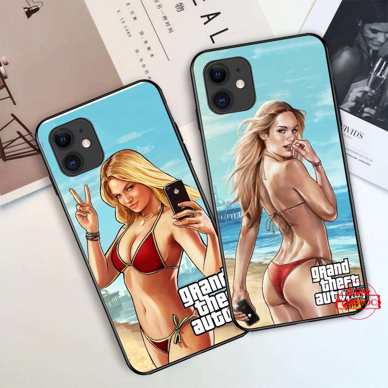 Ốp điện thoại mềm họa tiết GTA 5 cho iPhone XS Max XR X 11 Pro 7 8 6 6S Plus 420B