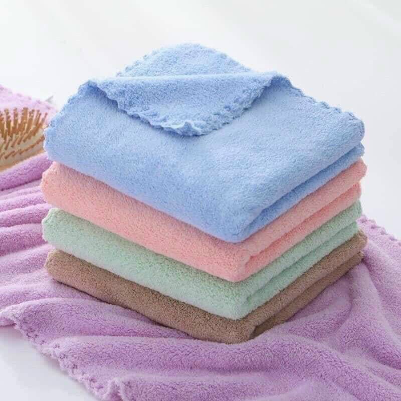 Khăn mặt lông cừu Hàn Quốc cao cấp 30x25 cm chất bông siêu mềm mịn thấm nước cực nhanh dùng được cho cả bé sơ sinh