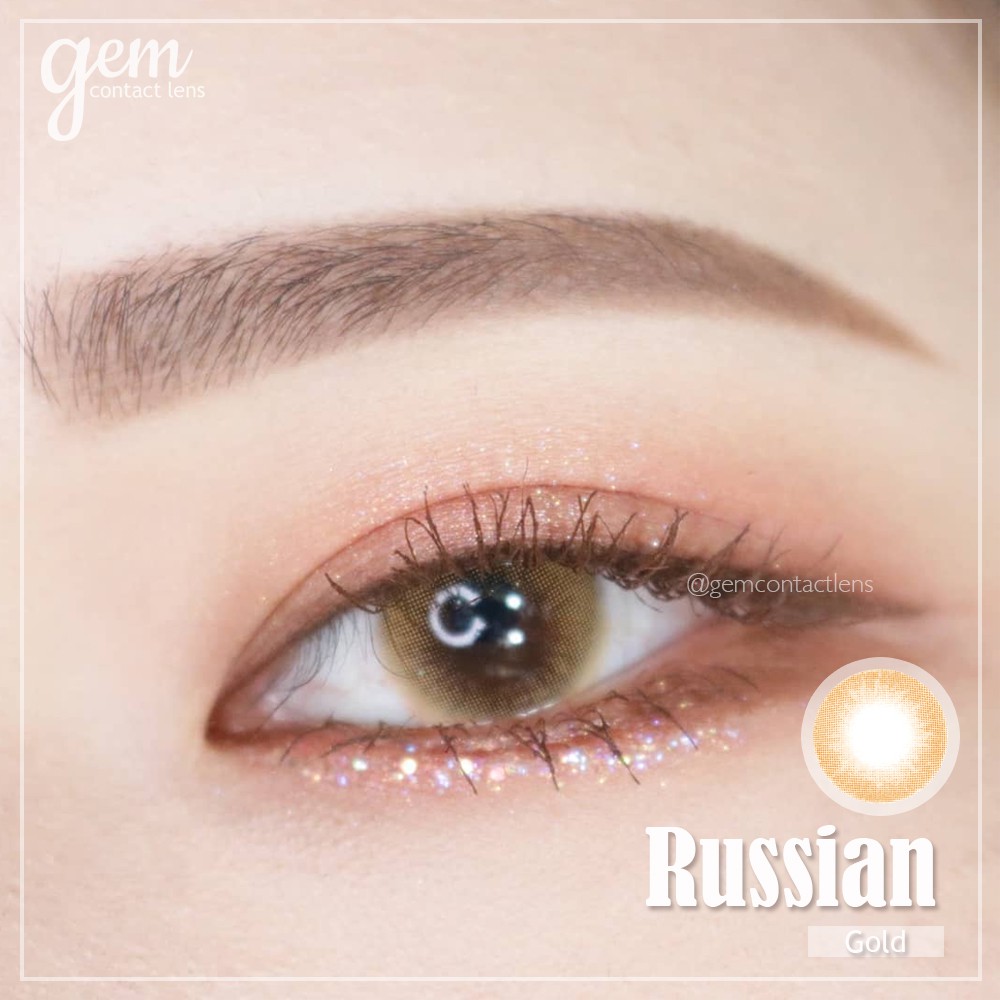 [Lens 1 ngày] Áp Tròng RUSSIAN GOLD - OLENS KOREA - Lens Ẩm Cao Không Viền Không Giãn Tự Nhiên Phù Hợp Cho Mắt Nhạy Cảm