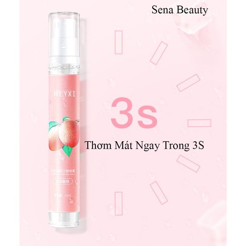 Xịt thơm miệng dạng chai Heyxi 15ML mẫu mới HXTM3