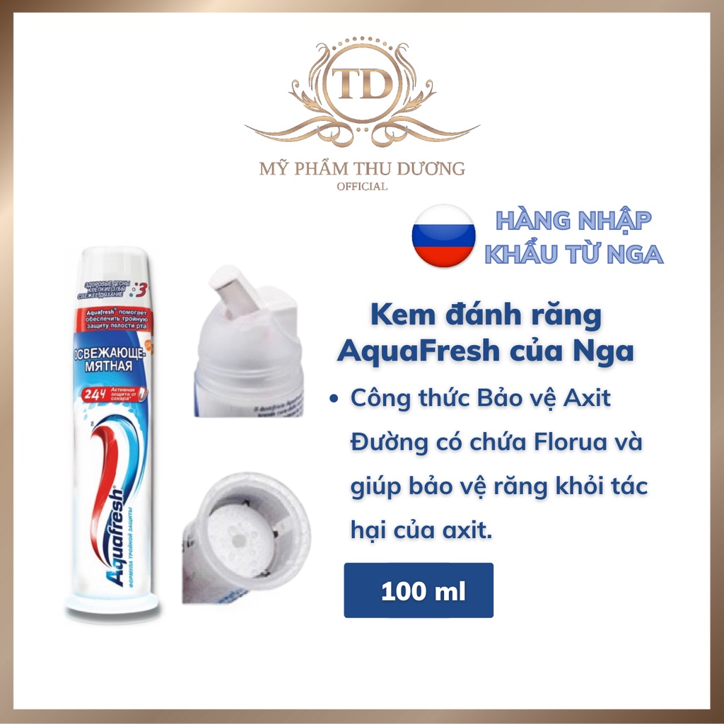 Kem Đánh Răng Aquafresh Nga Tuýp 100ml - Thu Dương Official
