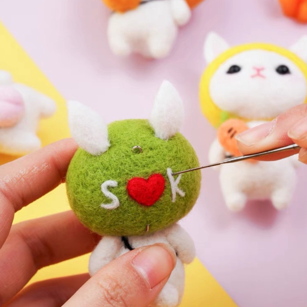Len Chọc Handmade, Bộ Kit Len Chọc Thỏ Con Đáng Yêu