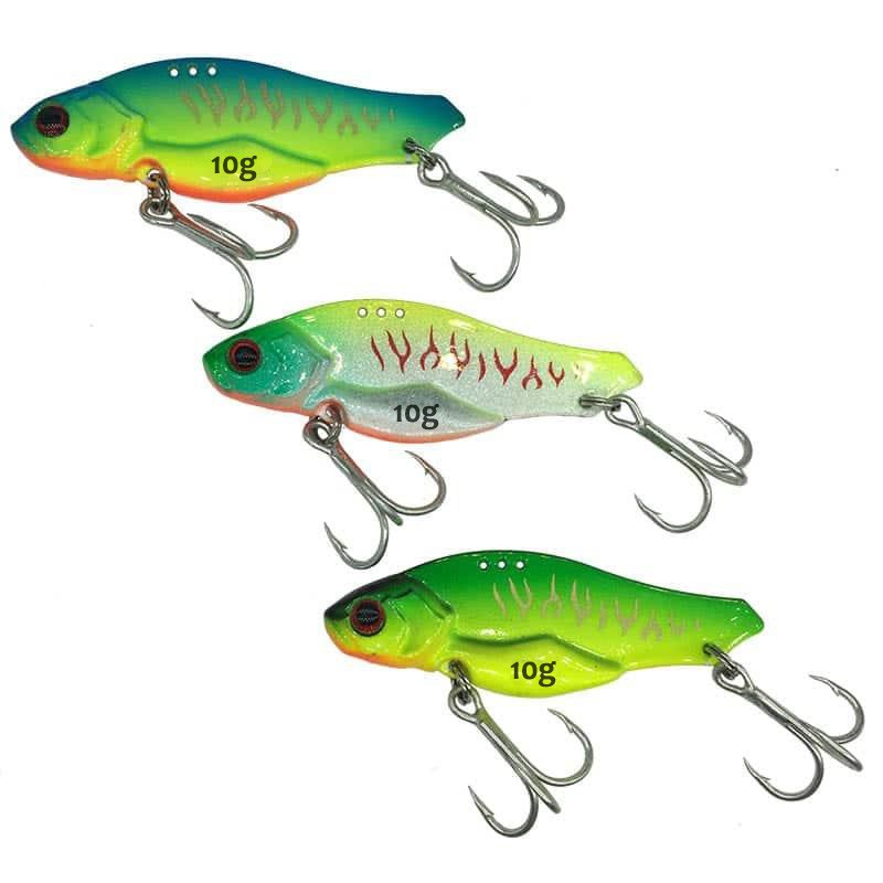 Bộ ba mổi giả cá sắt Orichi - fishen - cicada loại 10g 4cm lưỡi BKK, Mồi giả câu lure chìm câu cá lóc siêu nhạy