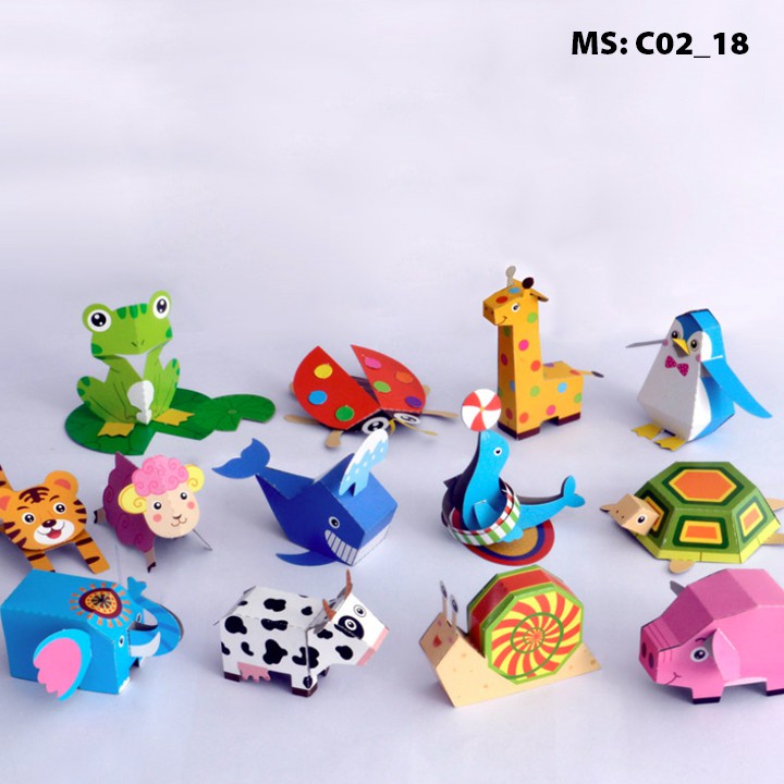 Giấy gấp hình 3D cho bé