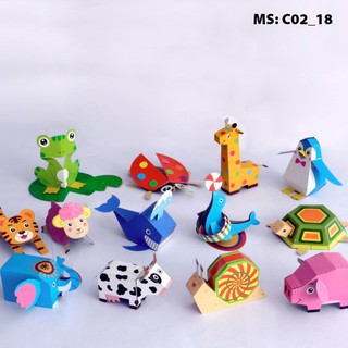 Giấy gấp hình 3D cho bé