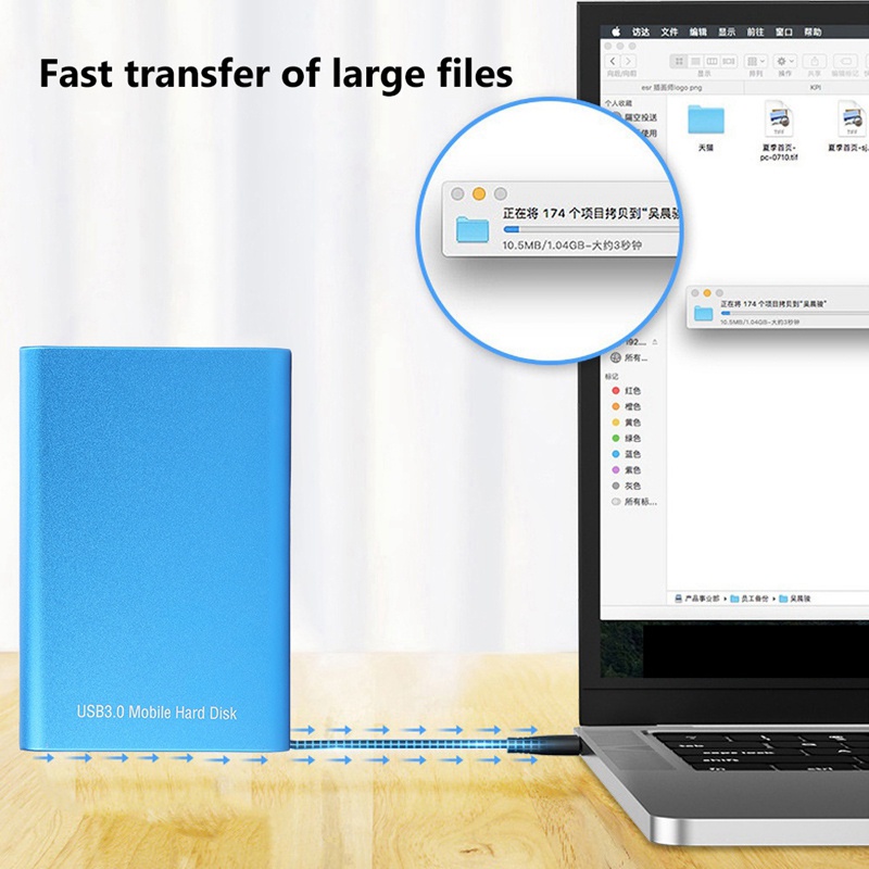 Ổ Cứng Di Động 1tb Usb 3.0 2.5 Bằng Hợp Kim Nhôm Siêu Mỏng | BigBuy360 - bigbuy360.vn