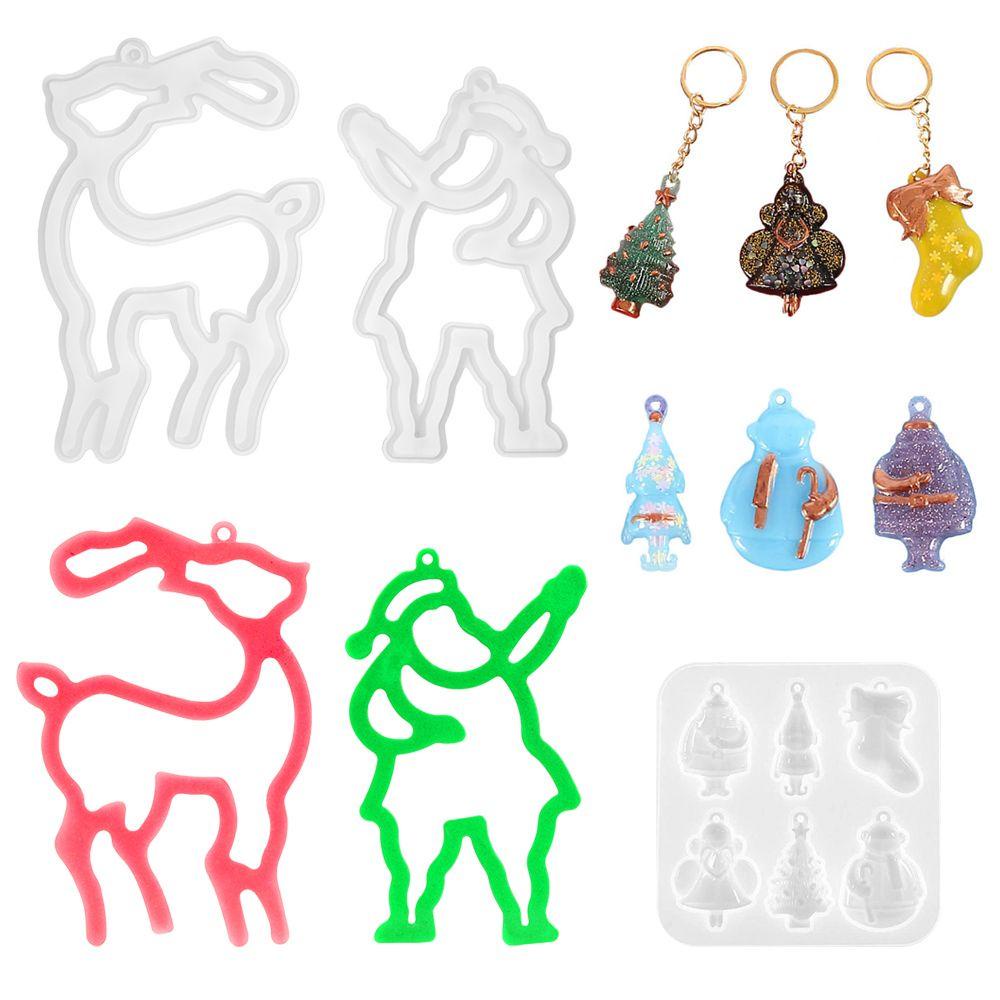 Khuôn Silicone Làm Mặt Dây Chuyền Trang Trí Giáng Sinh