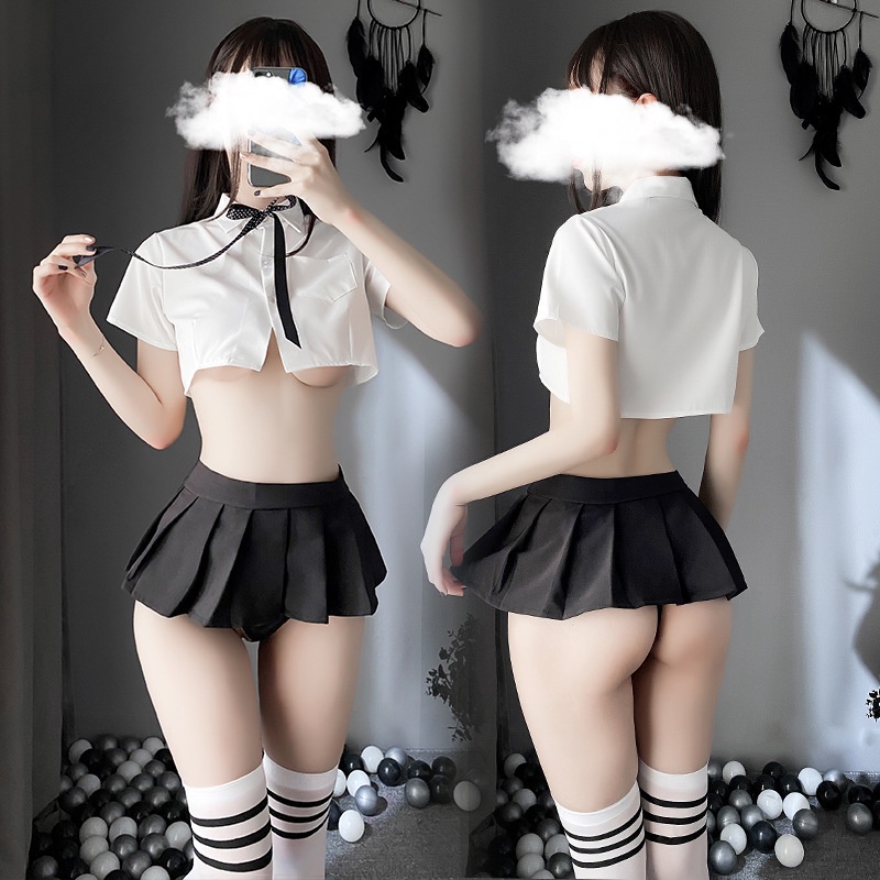 Set áo váy ngủ cosplay thủy thủ mặt trăng dễ thương sinh viên gợi cảm