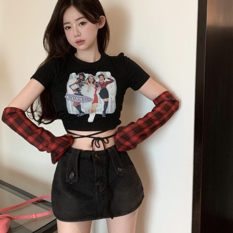 Áo Thun Croptop Thiết Kế Cột Dây Eo Cao Thời Trang Quyến Rũ Cho Nữ
