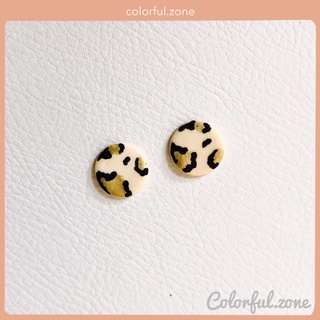 Khuyên tai / Bông tai nữ handmade đất sét Nhật - Leopard 3