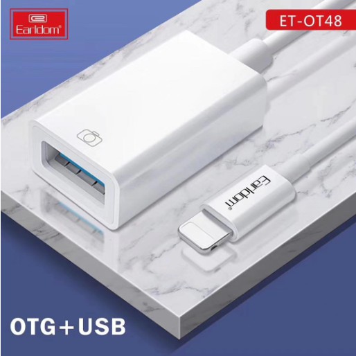 [Có Clip] Jack OTG iPhone, iPad Chuyển Đổi Từ Lightning Sang USB Chính Hãng Earldom ET-OT48