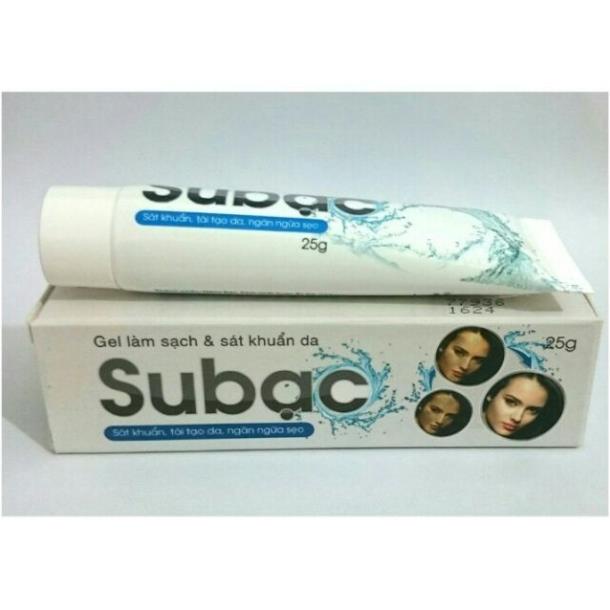 Gel sát khuẩn Subạc – Hỗ trợ kháng khuẩn, làm sạch da (tuýp 25g)