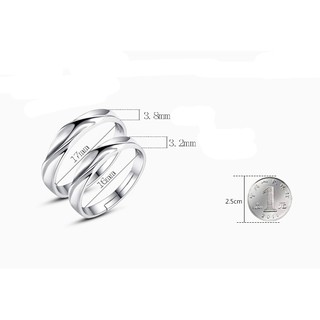 Nhẫn cặp trơn Bạc S925 DanKo125