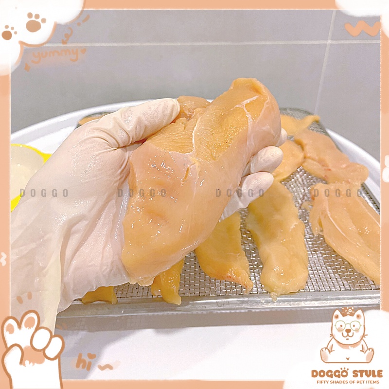 Treat Bánh Thưởng Cho Chó Mèo Phi Lê Gà Sấy Khô DOGGO Homemade Không Chất Bảo Quản 100G / Thức Ăn Cho Chó Thú Cưng
