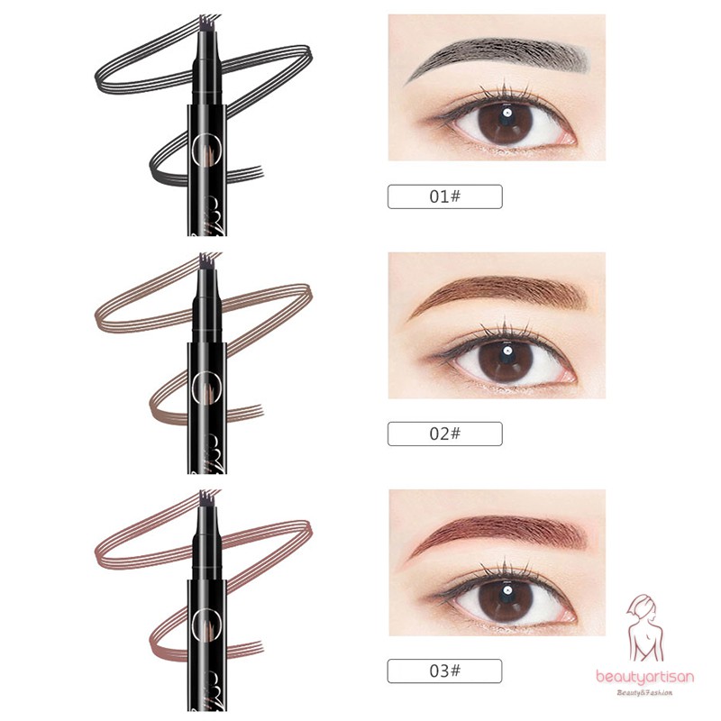 Chì kẻ chân mày dạng lỏng chống nước thiết kế đầu chì phân thành 4 nhánh độc đáo | BigBuy360 - bigbuy360.vn