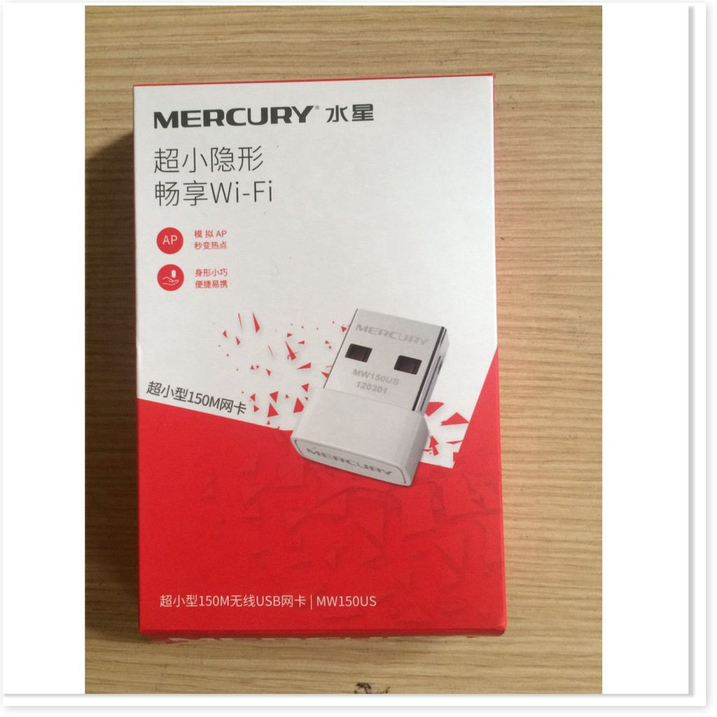 USB Thu Wifi Mercury MW150US Siêu nhỏ  - Không Cần Cài Đặt Cắm Là Chạy