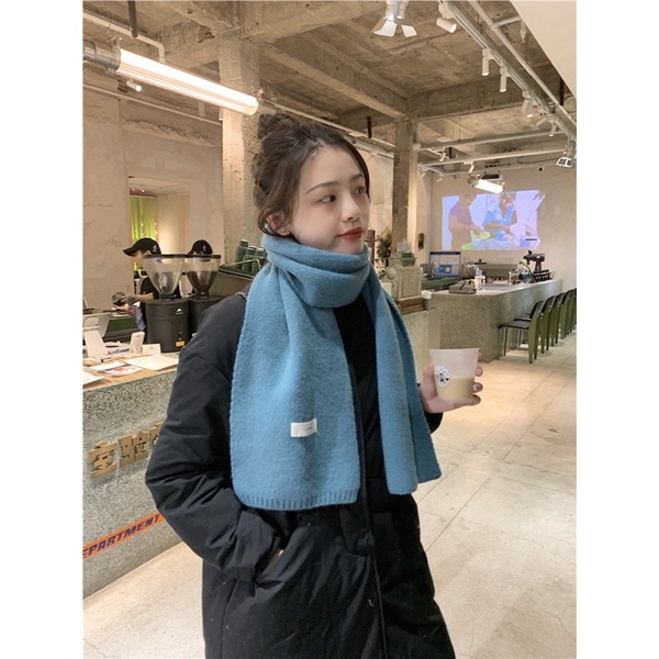 Khăn len quàng cổ K26 ấm áp mùa đông, khăn đôi cho bạn trai bạn gái kiểu dáng unisex