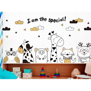 Decal dán tường Bò sữa đáng yêu