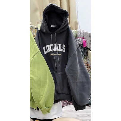 Áo Hoodie Local Nam Nữ Chất Nỉ Cotton, Áo Form Rộng Mũ 2 Lớp Dày Dặn