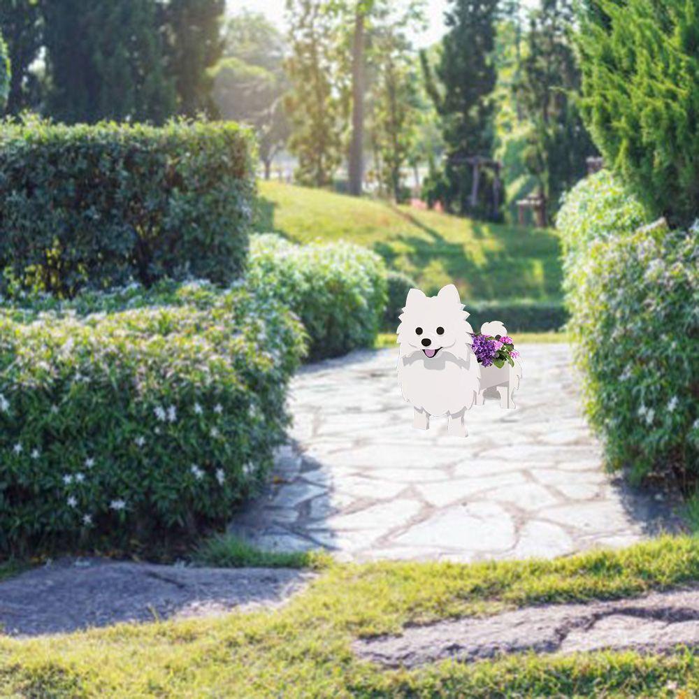 Chậu Hoa Hình Chú Chó Dễ Thương Chống Thấm Nước Độc Đáo Trang Trí Sân Vườn