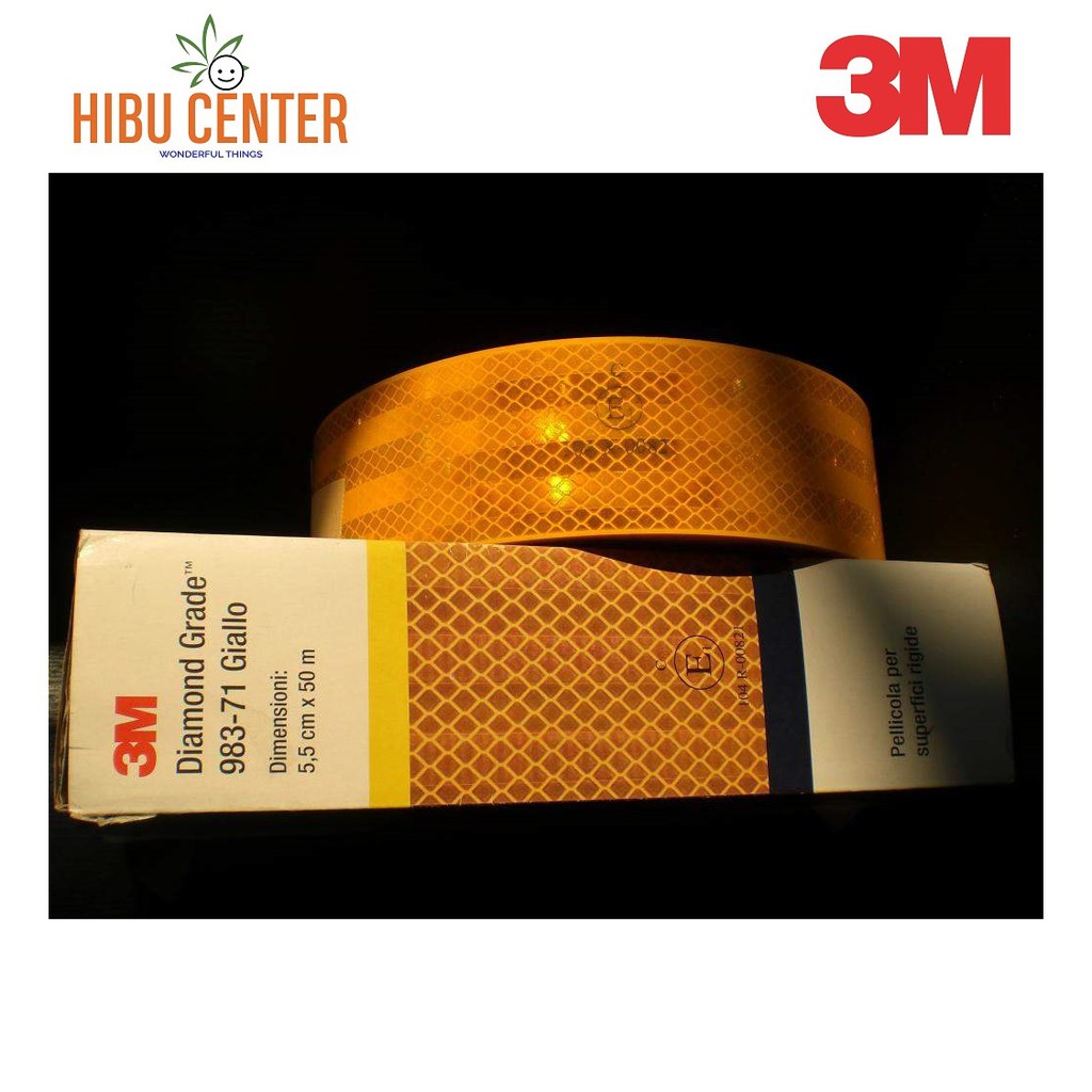 Màng phản quang 3M Diamond Grade serie 983-71 Màu Vàng (55mm x 50m) (ứng dụng cho xe tải)