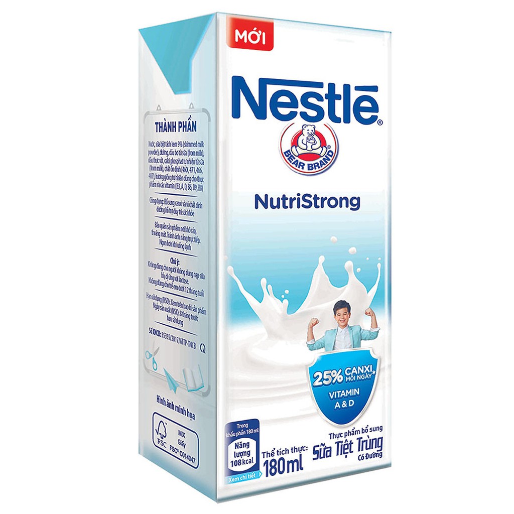 Thùng 48 Hộp Sữa nước Nestlé WHITE (180ml)