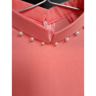 siêu đẹp áo dài trơn màu cam đào kèm quần cùng chất áo