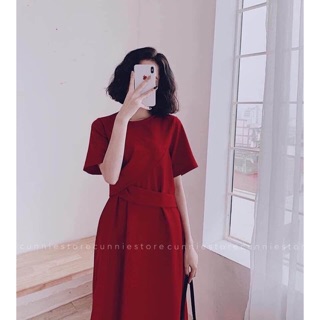 VÁY XUÔNG BUỘC EO NƠ
