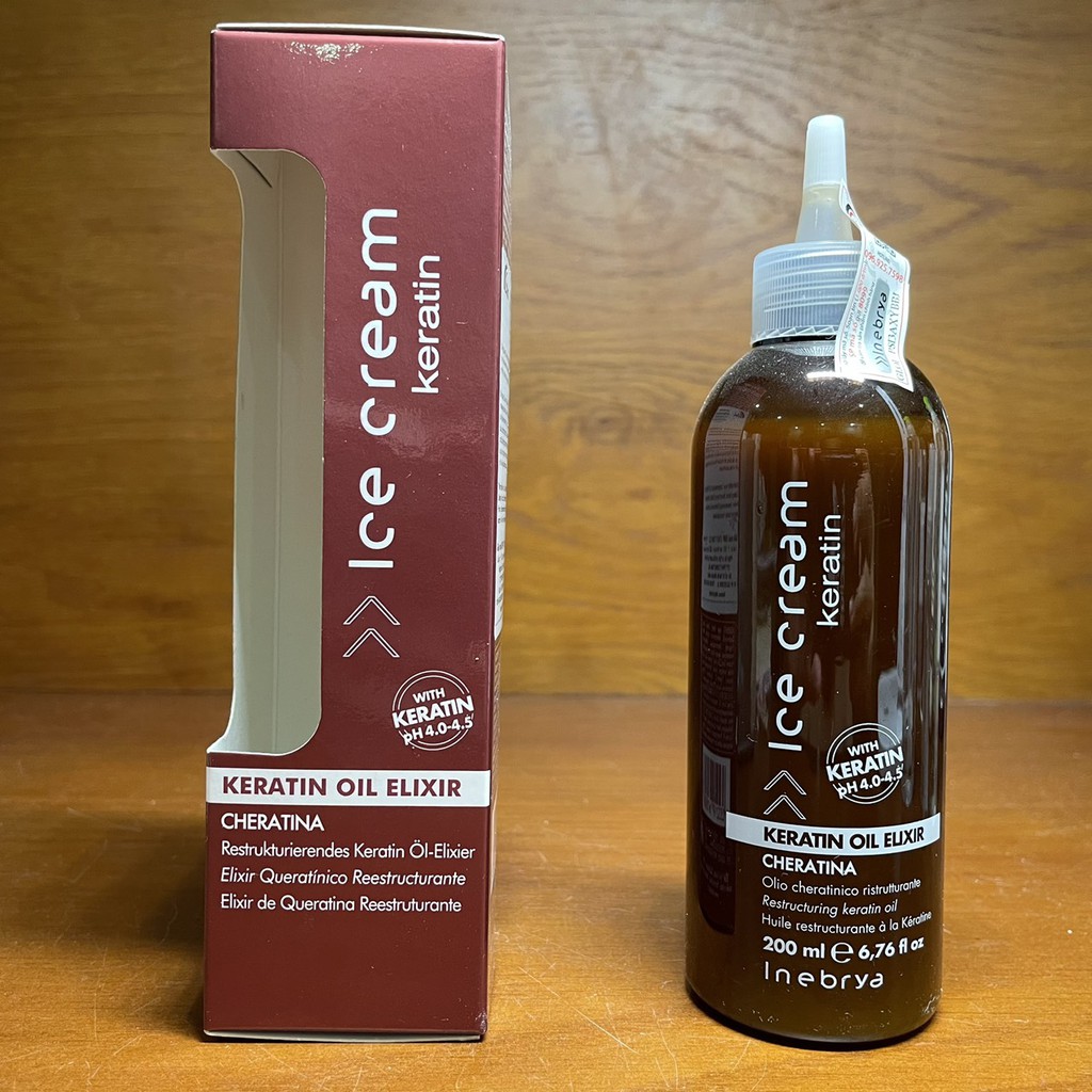 Tinh dầu chống cháy tức thời và phục hồi hư tổn Inebrya Keratin Oil Elixir 200ml