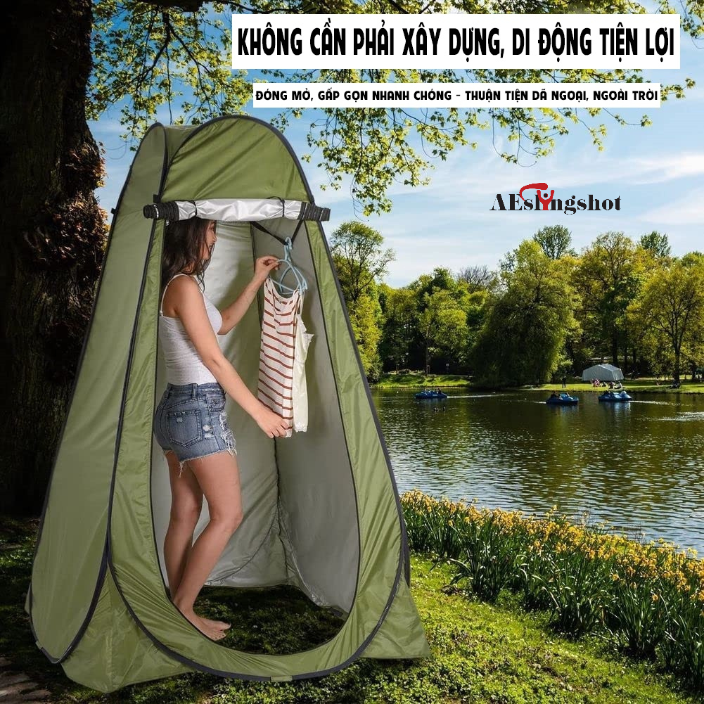 Lều thay đồ cắm trại tự bung, lều vệ sinh dã ngoại kín đáo bền đẹp dùng cho du lịch dã ngoại cắm trại tiện lợi - DCP15