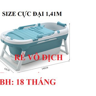 Bồn tắm gấp gọn cho người lớn fuji chất liệu nhựa PP và hạt nhựa TPE, có thể làm bể bơi cho bé