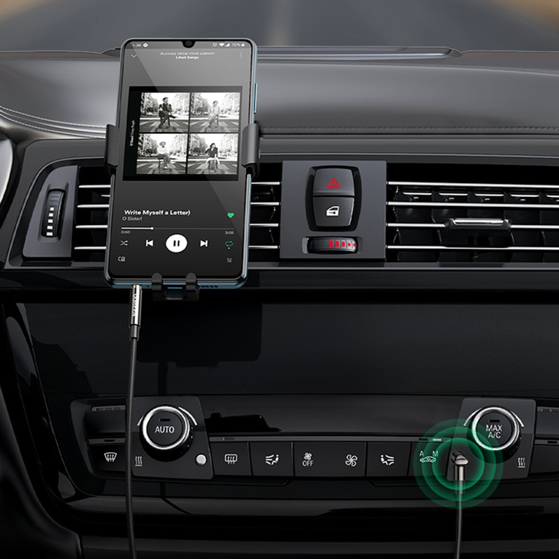Cáp âm thanh Ugreen Hi-Fi bện nilon giắc cắm 3.5mm dùng cho xe hơi