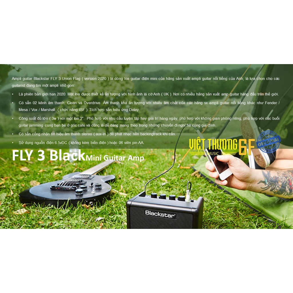 Loa guitar điện mini amp Blackstar FLY 3 Black