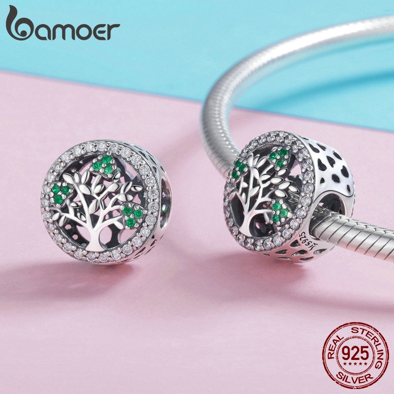 Bamoer Vòng Tay Bạc 925 Mặt Hình Cây Sự Sống Cho Nữ SCC919
