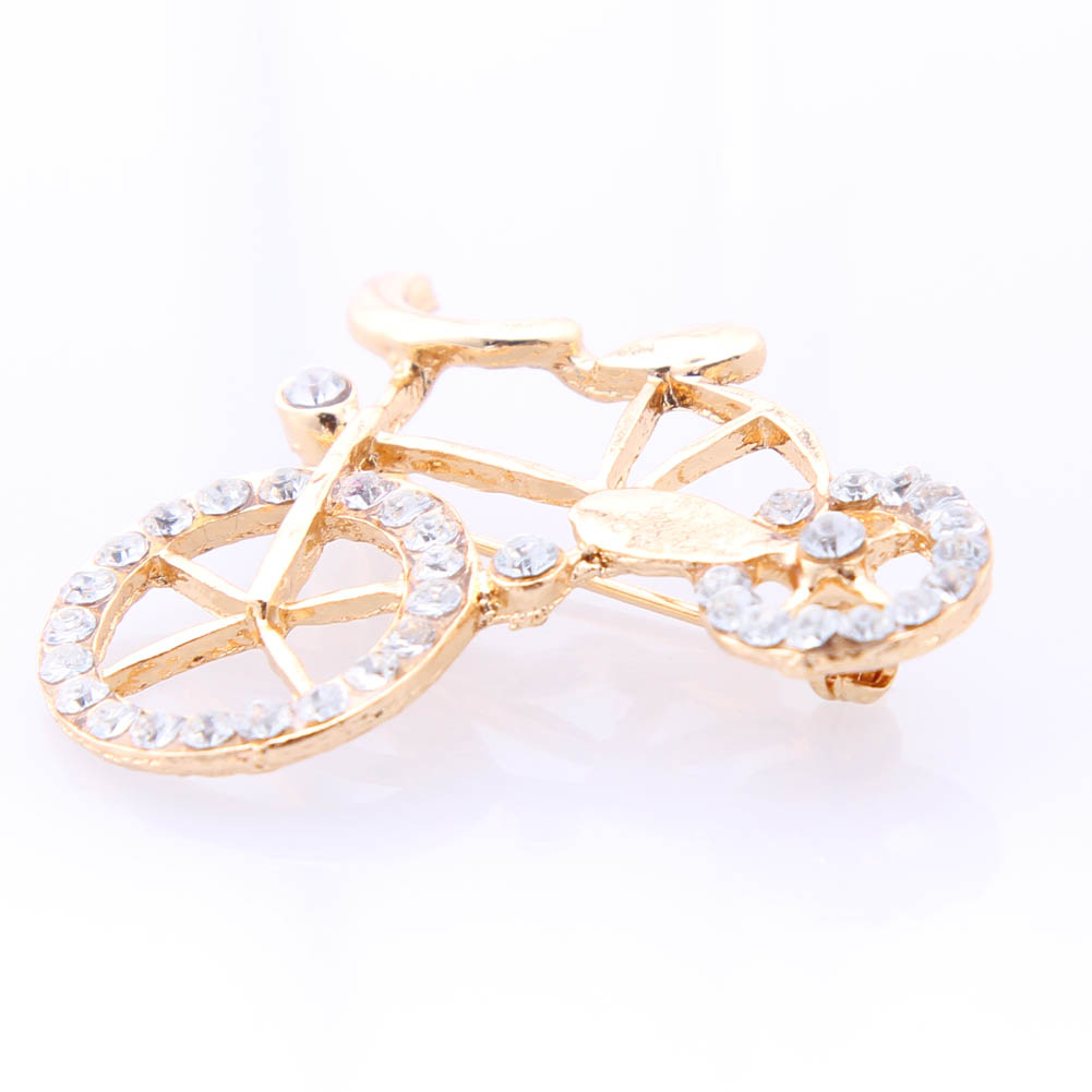 Trâm Cài Áo Hình Xe Đạp Đính Đá Thời Trang