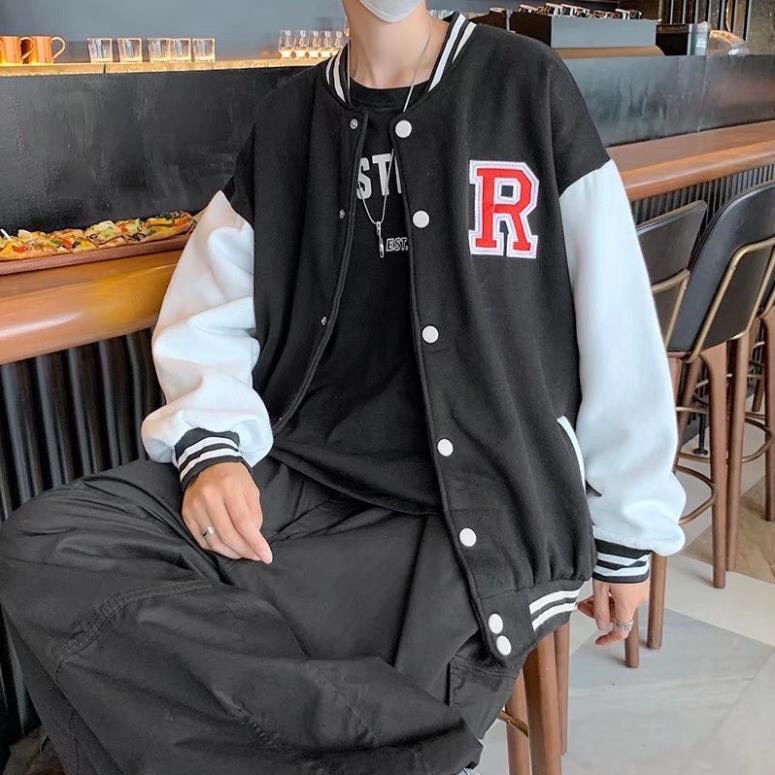 Khoác nỉ bomber chữ R from unisex