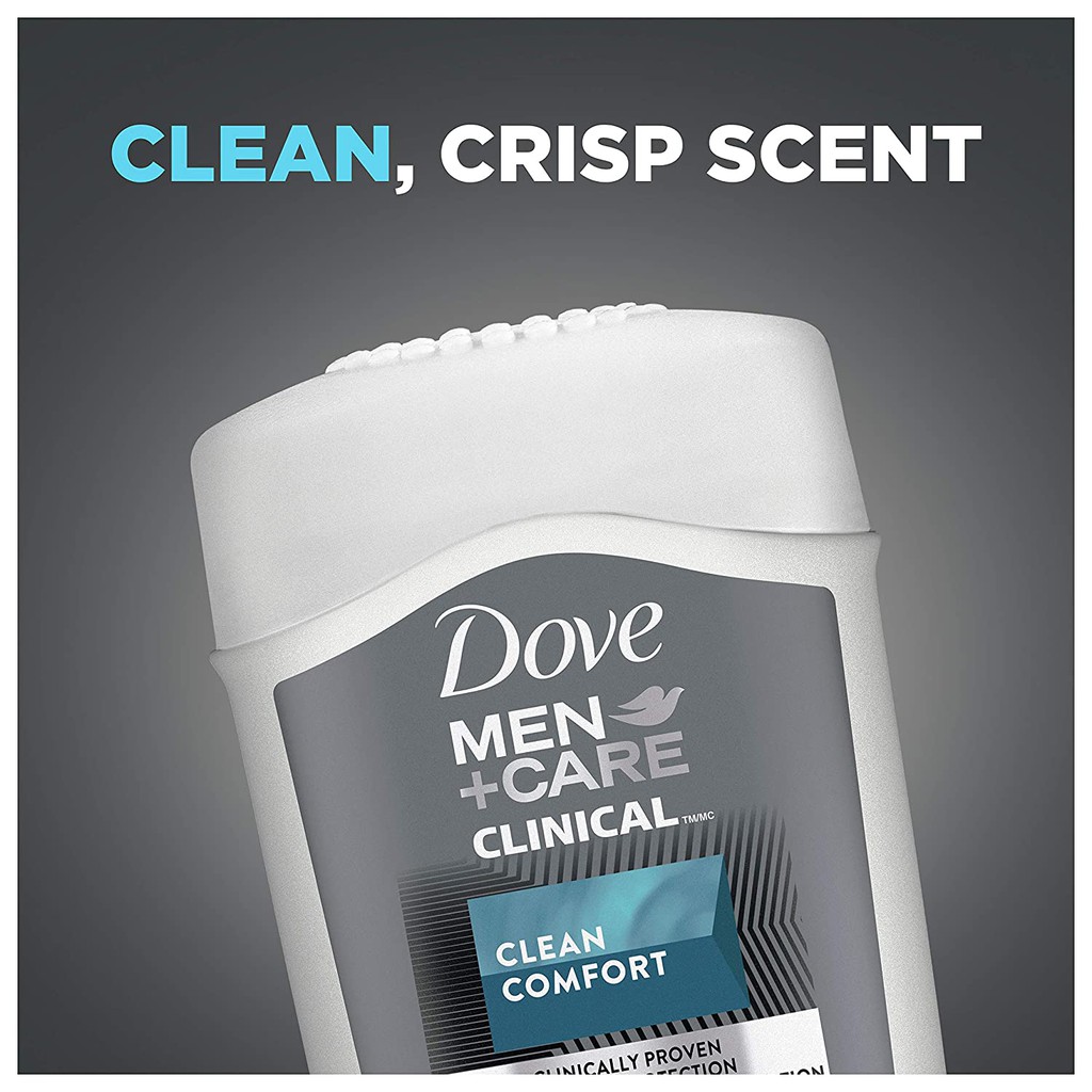 Lăn khử mùi nam Dove Men+Care Antiperspirant Deodorant Clean Comfort Clinical Strength 48g/76g (Mỹ)