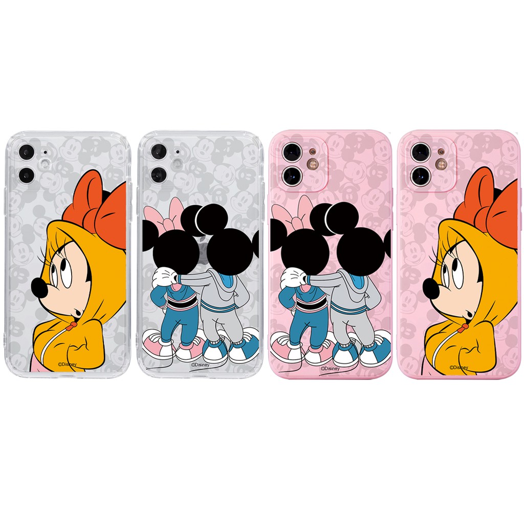 JM Mickey Mouse ilicone Case cho iphone 11 12 PRO MAX 6 6s 7 8 Plus XR Vỏ bảo vệ X XSMAX Vỏ mềm lỏng Bao phủ một nửa