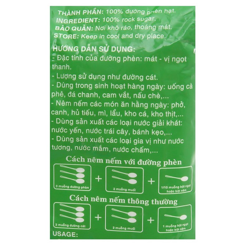 Đường phèn nguyên chất Anh Đăng gói 500g / 1kg (dạng hạt, dạng bột, dạng viên)