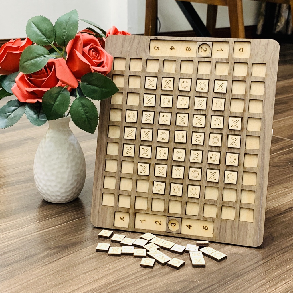 Đồ Chơi Gỗ Benrikids Bàn Cờ Caro Boardgame Có Thang Chia Tỷ Số Phiên Bản Tiện Lợi Có Thể Bỏ Túi