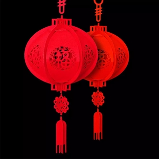 Lồng Đèn Giấy Chống Nước 30cm Trang Trí Năm Mới Phong Cách Trung Hoa