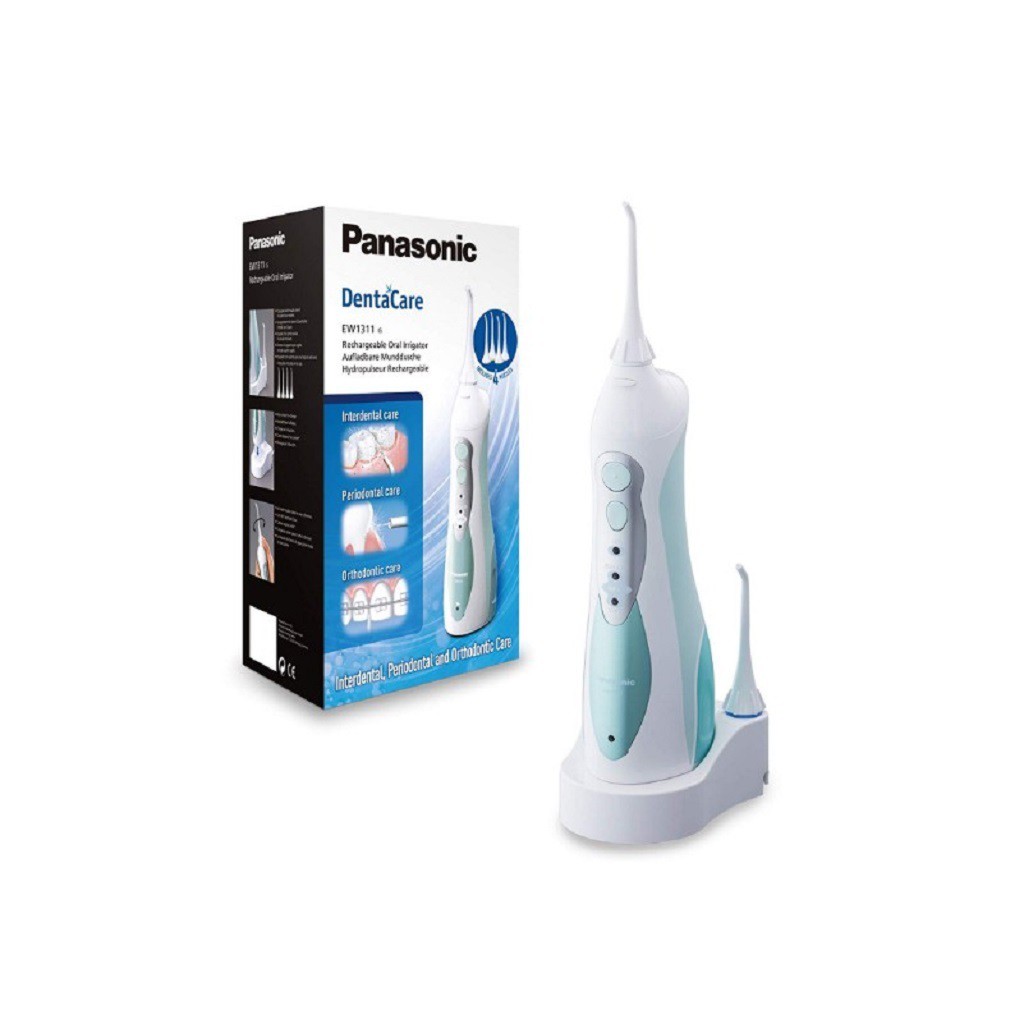 Tăm nước Panasonic Ew1311, vệ sinh răng miệng, loại bỏ vết ố vàng, thức ăn trên răng, chính hãng, Nhập Đức